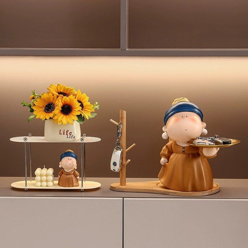 大艺术家玄关放钥匙托盘收纳摆件客厅鞋柜家居装饰品乔迁新居礼物,家居饰品,桌面摆件,淘宝优惠券,粉丝福利购,淘宝优惠卷