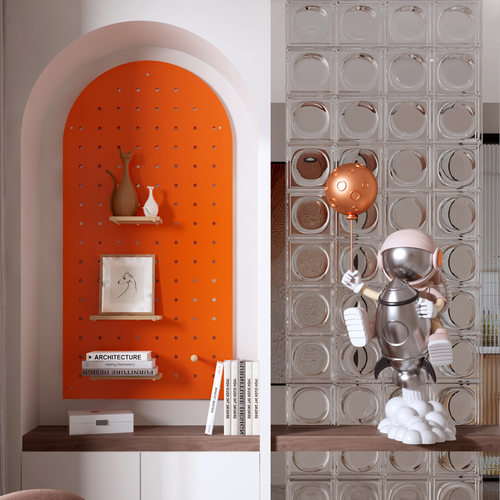 实木洞洞板定制展示架木质桌面墙面挂板收纳墙入户门口玄关置物架