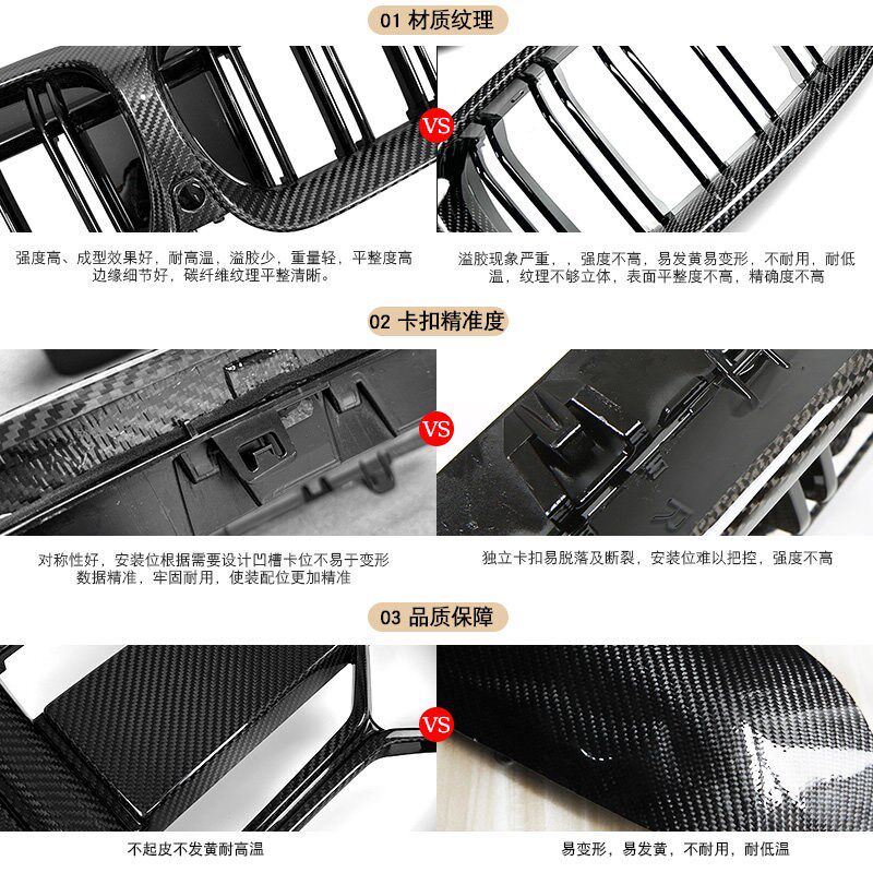 适用宝马新M8M5/34578系i4改装干式碳纤维中网X6X7格栅iX3干碳G22