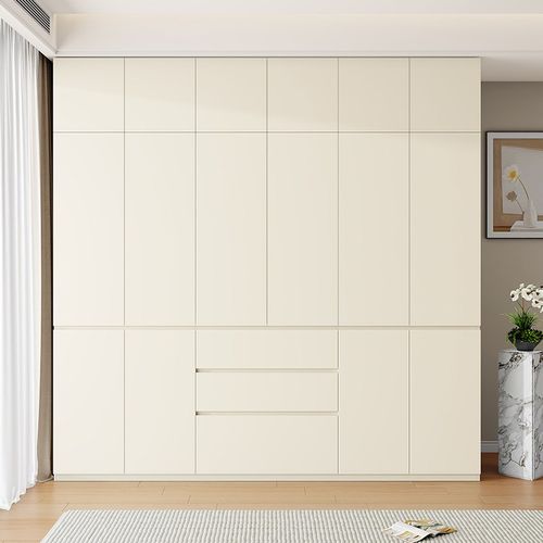 加高2.5-3米enf级免拉手上下分段式衣柜家用卧室定制全挂衣橱柜子