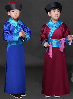 儿童古装清朝太监总管服装男童侍卫官服舞台剧古代角色公公演出服