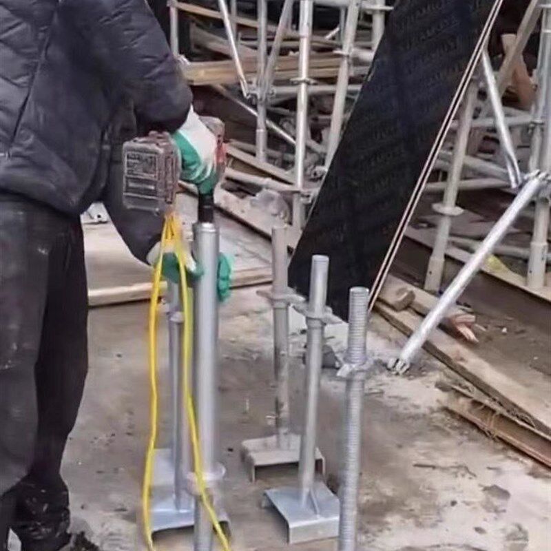 架子木工盘扣顶丝顶托快速调节电动扳手套筒带轴承孔40mm长500mm