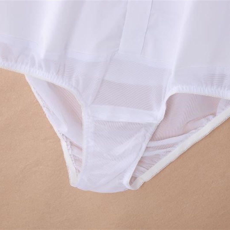 男士连体弹力衬衫长袖白色连档衬衣职业工作装跳舞舞蹈表演连内裤