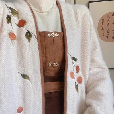 2024新款明制汉服女秋冬加厚改良日常汉元素宋制主腰绣花飞机袖