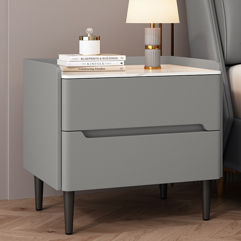 全实木猫爪皮木简约现代床头柜