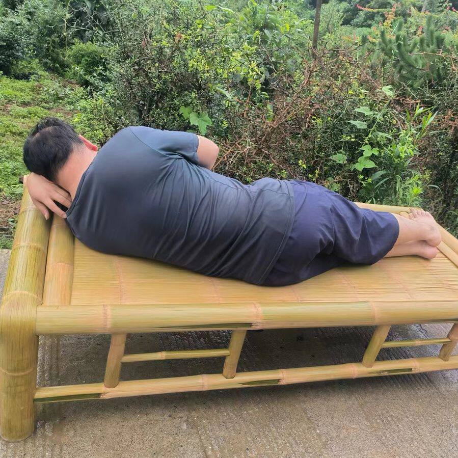 竹床老式纯手工制作双人床简易沙发床竹子单人双人凉床午休竹凉床