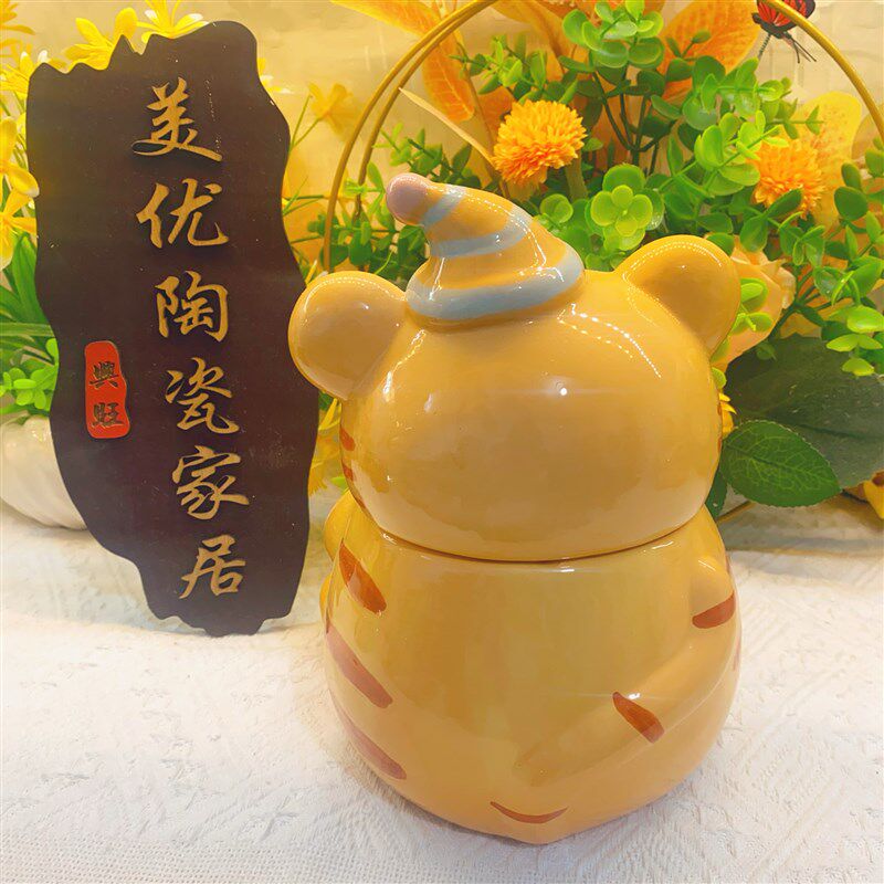 热销仓鼠瓷窝躲避屋老虎款金丝熊躲避窝陶瓷防咬屋子宠物用品四季