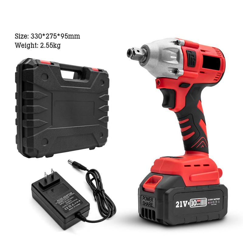 热销锂电无刷扳手锂电池充电冲击扳手汽车脚手架子工木工电动扳手
