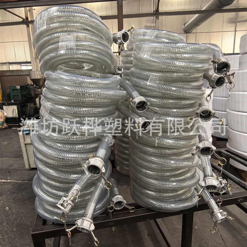 热销潜水泵浇地寸20-钢丝抗冻pvc增强软管21. 耐磨加厚水管耐压