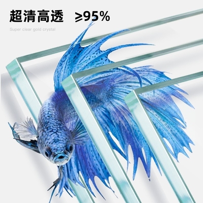 热销长方形塑料鱼缸透明仿玻璃亚克力一体成型家用客厅小型2023新