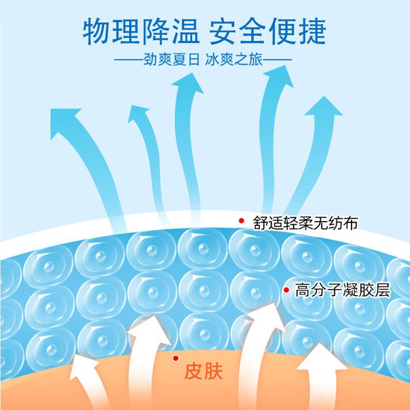 热销冰凉贴夏季降温冰贴学生军训防暑卡通图案清凉贴宝宝降温贴片