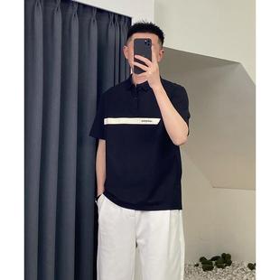 新款 男短袖 2025夏季 高端撞色翻领polo衫 帅气休闲百搭半袖 t恤男款