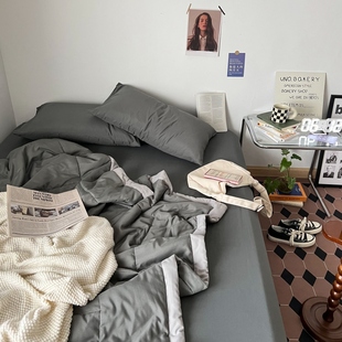 太空灰~水洗棉空调被夏被四件套可水洗凉感被学生宿舍单双人被芯