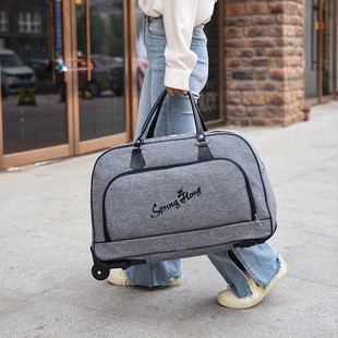 大容量手提行李包带轮子的旅行袋防水登机箱可折叠拉杆包女行李袋