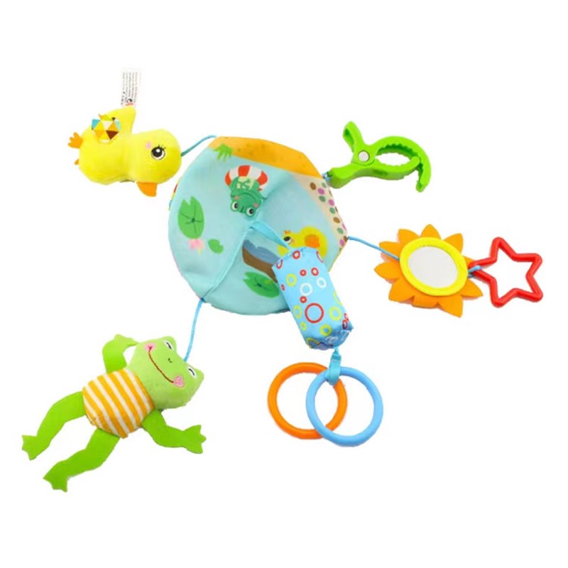 新生儿毛绒床挂车挂玩具旋转吊伞推车摇铃风铃0-1岁安抚婴儿床铃