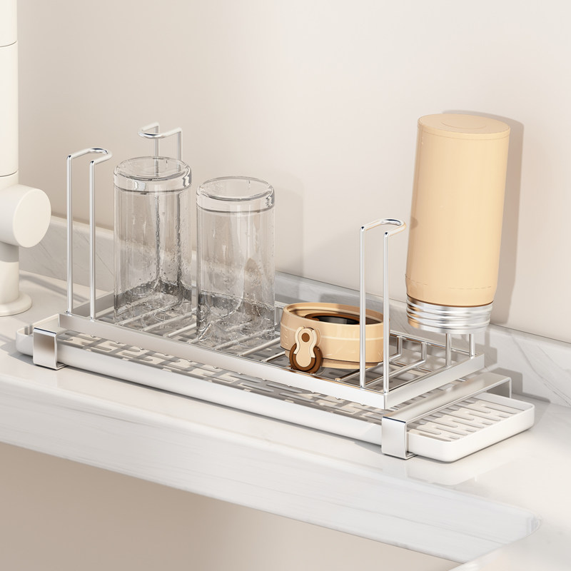 不锈钢水杯架子置物架厨房窗台高颜值级感厨房桌边倒挂茶杯沥水架,厨房/烹饪用具,水槽置物架,淘宝优惠券,粉丝福利购,淘宝优惠卷