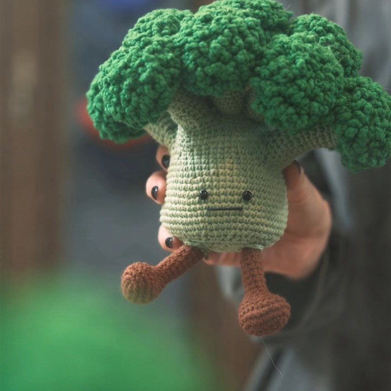 【成品】手工编织礼物毛线玩偶可爱小花菜蔬菜公仔摆件