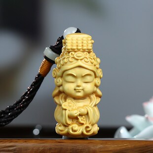 黄杨木雕中式木质湄洲妈祖手把件天上圣母M天后天妃海神娘娘摆挂