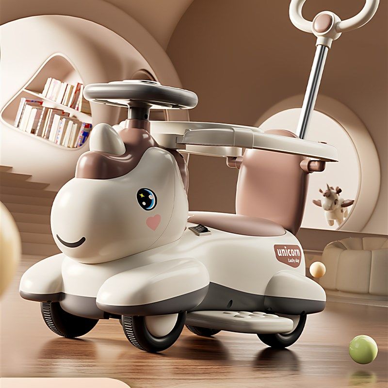 儿童电动车四轮扭扭车男女宝宝手推玩具遥控车可坐人溜溜车防侧翻,玩具/童车/益智/积木/模型,扭扭车,淘宝优惠券,粉丝福利购,淘宝优惠卷