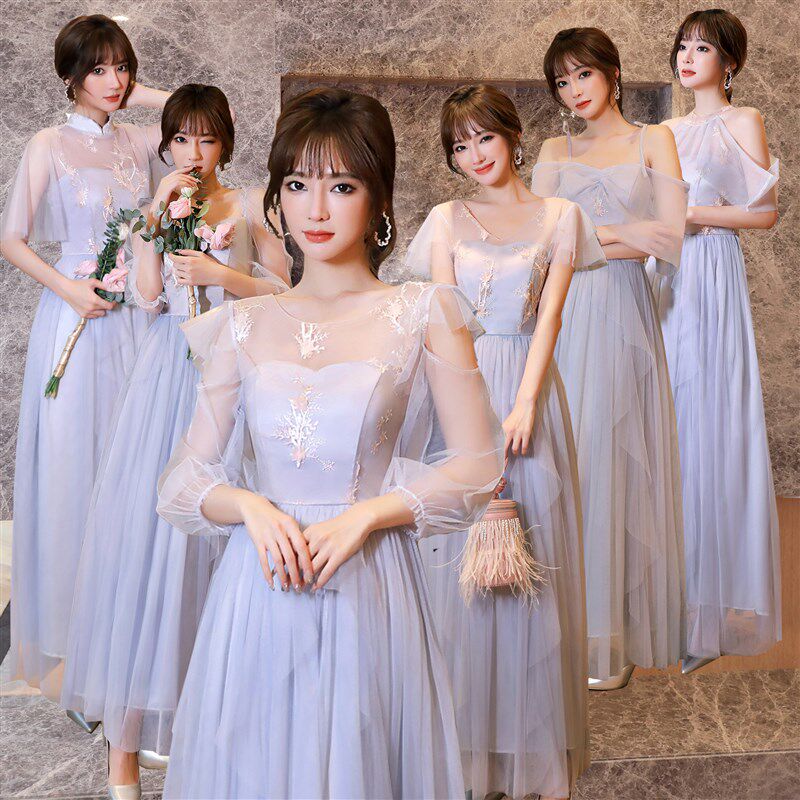 伴娘服2021年新款女春夏季甜美仙气质遮肉显瘦结婚姐妹Z团平时可