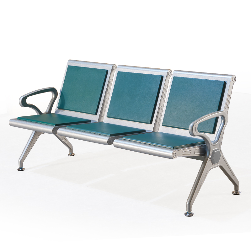三人位PU等候椅机场椅长排椅候诊椅公共座椅聚氨酯连排椅加厚加固