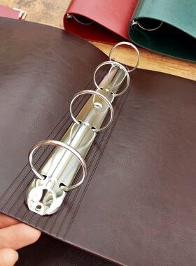 【300张超大容量】4孔A4软皮面活页本方格本大Q号加厚学生文件夹