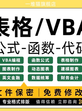 excel函数公式vba宏表格答疑画图表批量处理/WPS代码编写制作数据