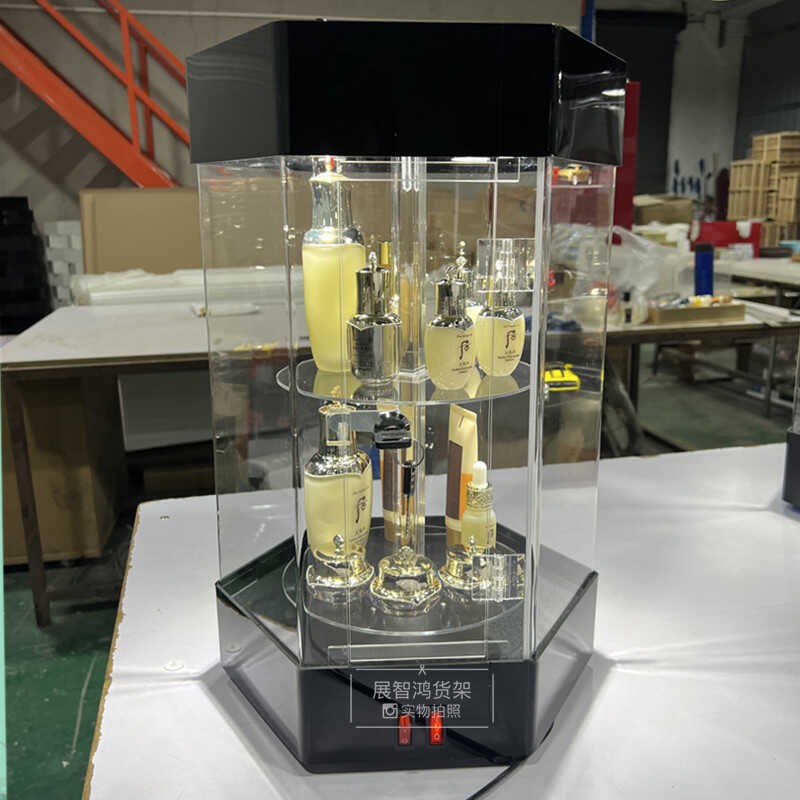 台球器材展示柜桌球器材展示架电动旋转展柜珠宝首饰精品产品柜子