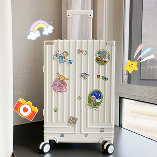 爱麦士高颜值拉杆箱万向轮ins网红行李箱2H0铝框旅行箱男女22 24