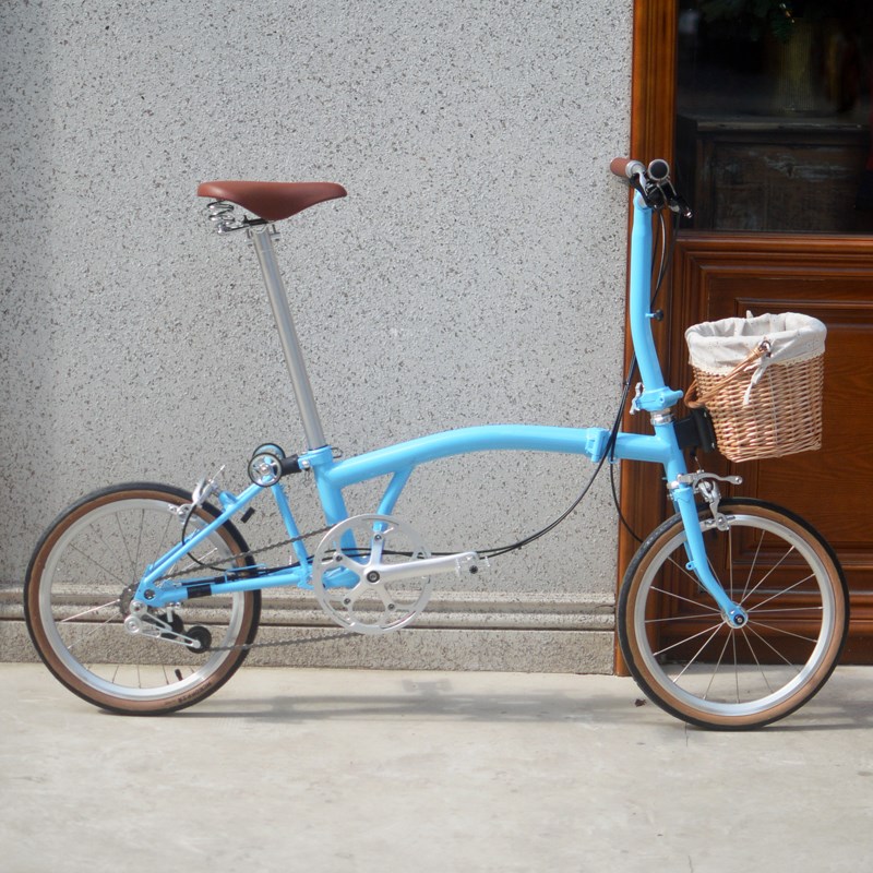 brompton大小布折叠自行车行d5d7d10藤编车前篮子车筐提手篮买菜