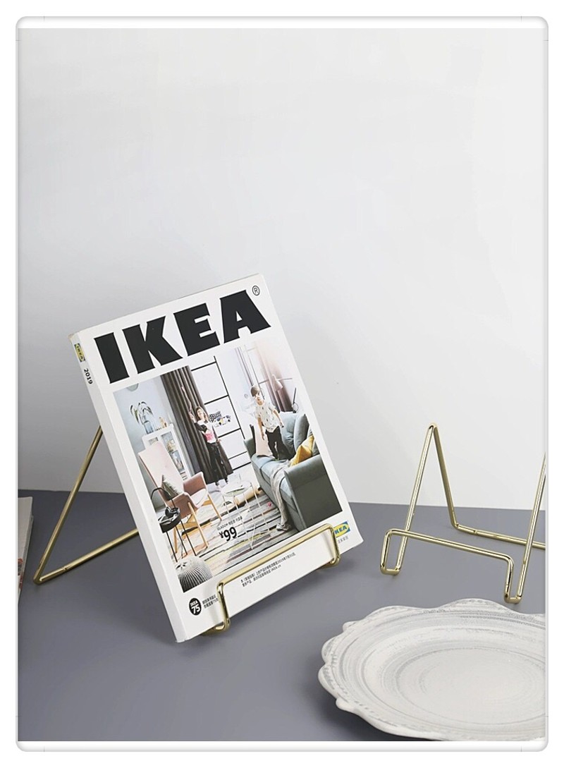 金属桌面支架 书立相框书架文件架菜单平板摆台展示架 6寸8寸A4A5