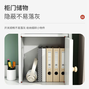 家用书桌书架一体小桌子卧室简易办公桌学生角落写字桌 电脑桌台式