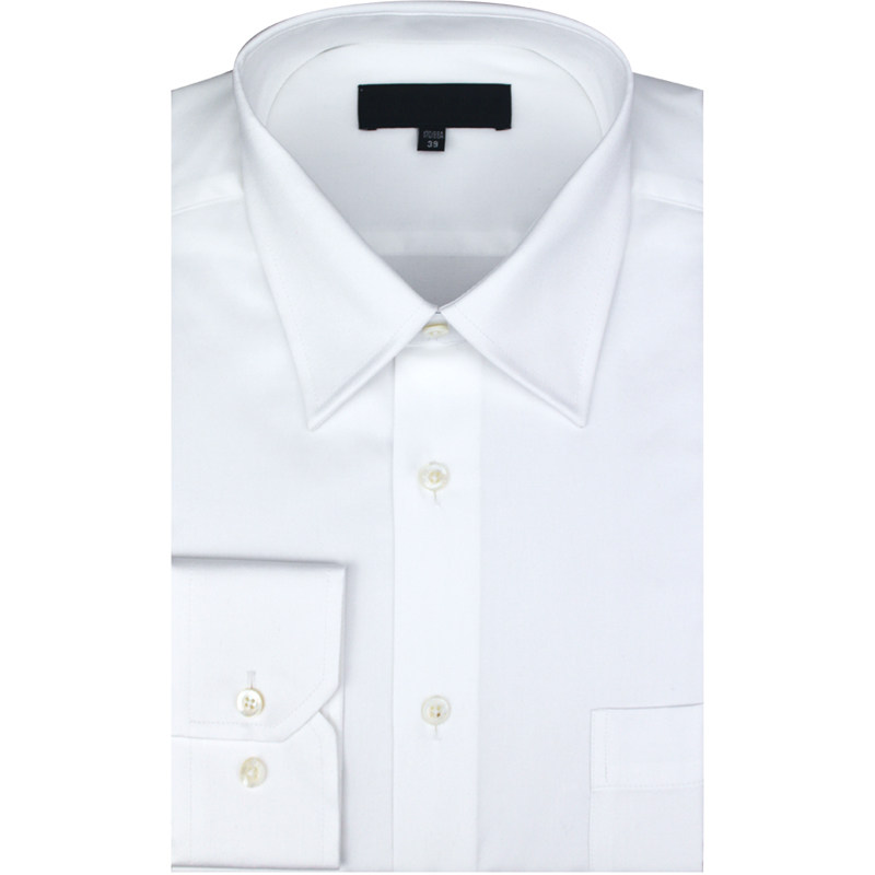 220支超高支纱细纱白色纯棉长袖衬衫 秋新款男士商务正装衬衣精品