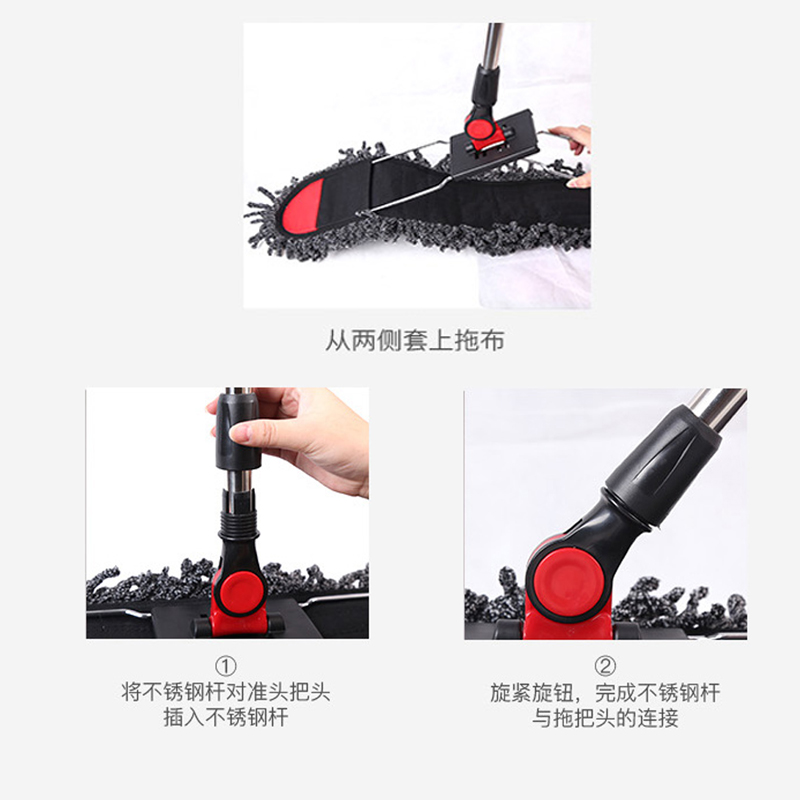 50 60 70cm替换布头大平板长排拖把尘推头工厂酒店商用公用保洁布