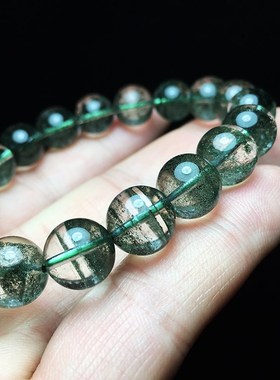 旺事业绿幽灵手串男潮千层聚宝盆满天星转运天然单圈水晶手链女夏