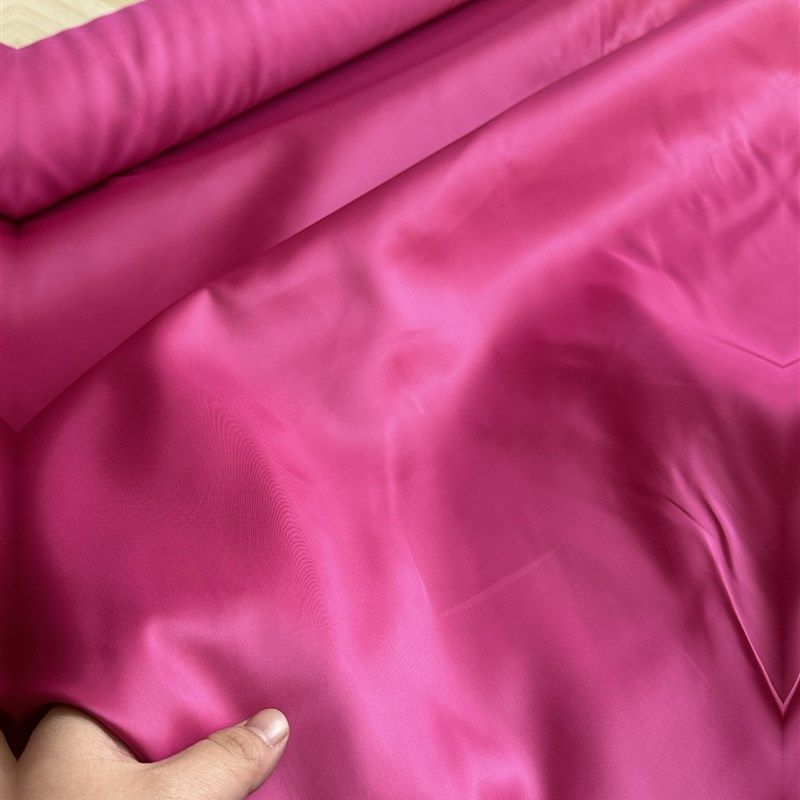 3米 玫粉色 铜氨丝里子布料 A加面料(宽1.45米左右)