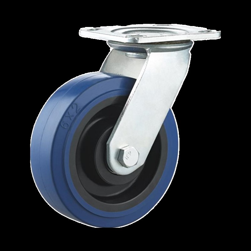 重型橡胶脚轮4寸5寸6寸8寸万向轮超静音省力轮手推车轮加厚超耐磨