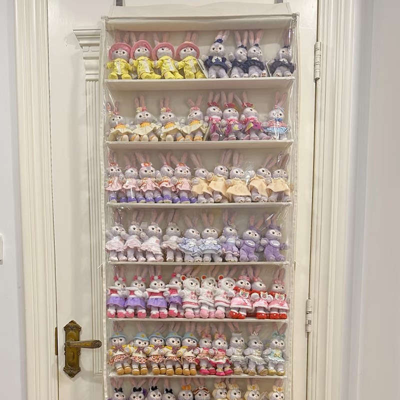 十层挂件棉花娃娃玩偶收纳挂袋透明防尘墙挂门后毛绒公仔收纳神器