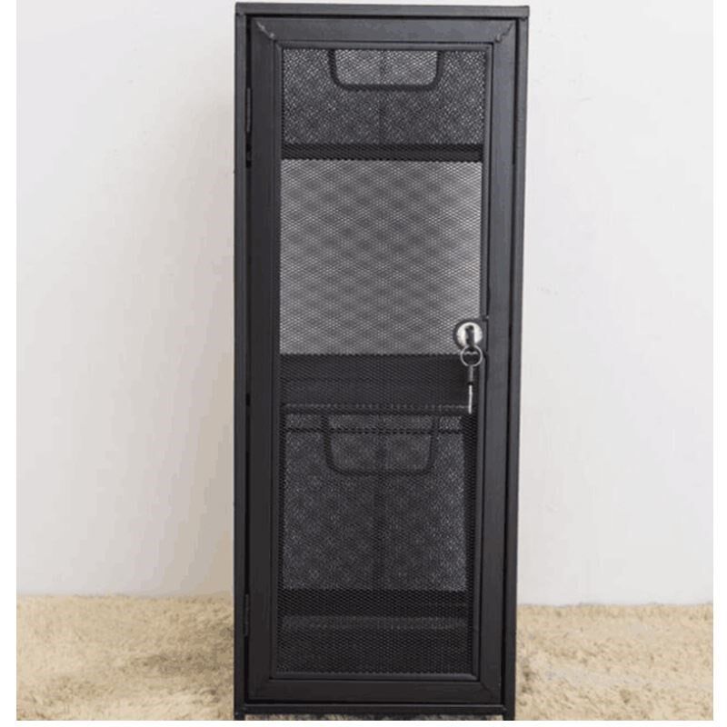 铁艺落地4文件柜推车带轮带锁办公桌旁资料收纳架柜子两层抽屉柜