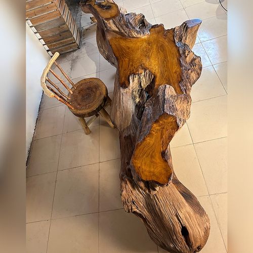 根雕茶台树桩整体树根茶几黄桑木实木茶海树头原木家用功夫泡茶桌