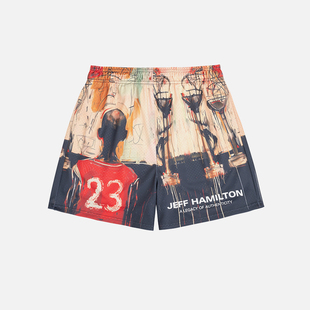 jeff 男款 hamilton新款 街头OG球星火焰涂鸦篮球短裤 美式 Neuink