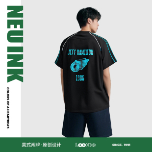 复古美式 hamilton t恤潮牌男女款 情侣短袖 NEUINK 夏2025新款 jeff