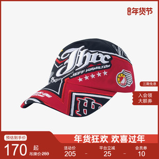 Neuink jeff hamilton赛车系列美式复古刺绣男女情侣鸭舌帽棒球帽