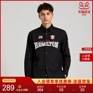 男女同款 Jeff 衬衫 复古潮牌宽松印花长袖 hamilton美式