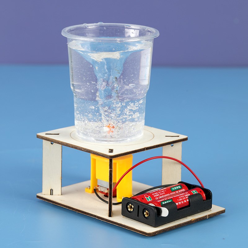 热销儿童科学小实验教具 DIY材料科技制作小发明龙卷风stem电动水