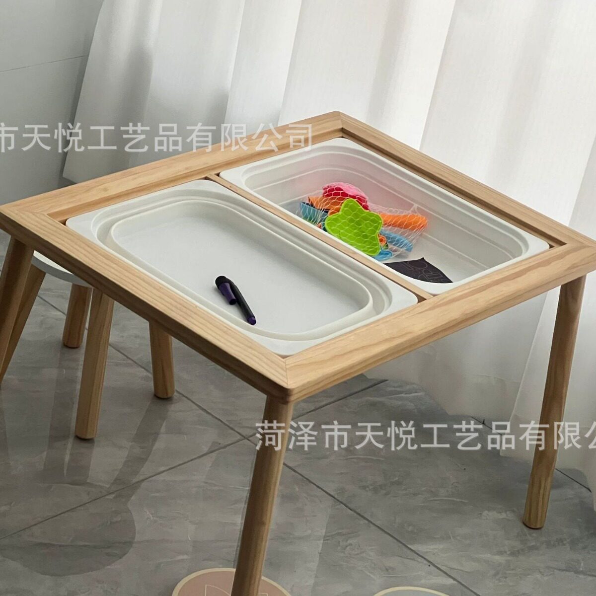 蒙特梭利实木防摔折叠儿童梯凳