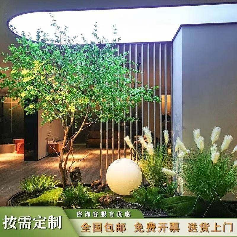 树橱窗布景室内设计高档装饰客厅仿真马醉木吊钟书房仿真绿植家居