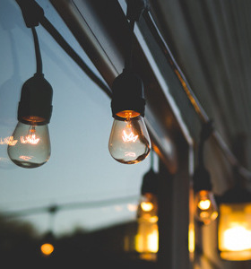 防水户外防碎塑料15米15灯E27欧规插头LED灯串露台装饰婚宴