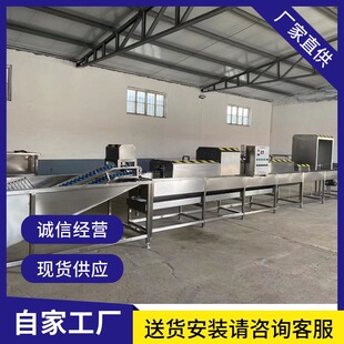 保洁蛋清洗去泥设备蛋类风干光检喷油生产线洗蛋机隧道式食品级