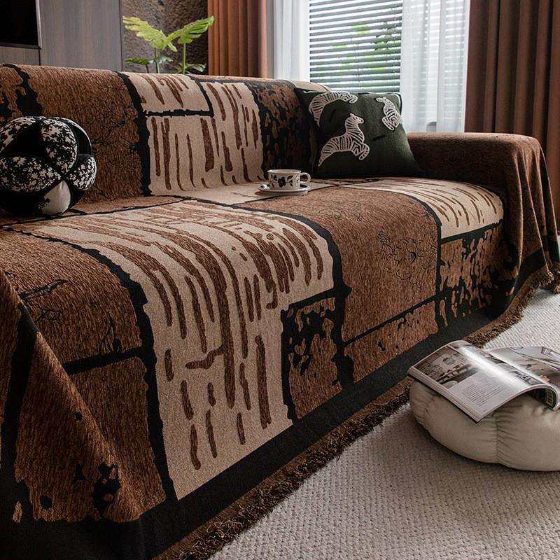 2025新款高级感沙发盖布雪尼尔四季通用沙发巾一整张全盖沙发套罩